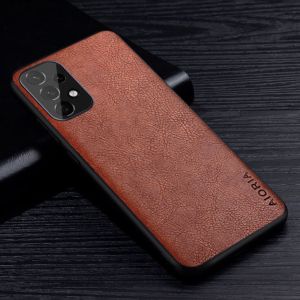 Aioria Luxurious Leather-Style Samsung Galaxy A33 5G Case - Brown MS001152