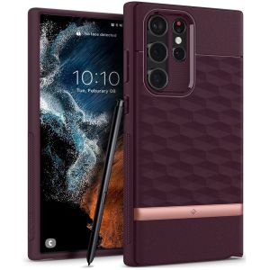 Caseology Parallax Case For Samsung Galaxy S22 Ultra - Burgundy MS001103