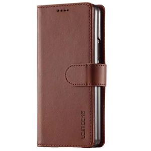 LCIMeeke Brown Leather Case For Samsung Galaxy Z fold 4 MS001192