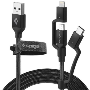 Multi Purpose 3 in 1 Spigen C103 150CM Cable - Black MS000424