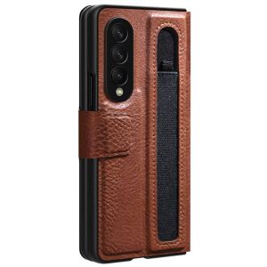 Nillkin Aoge Genuine Leather Case For Samsung Galaxy Z Fold 4 - Brown MS001222