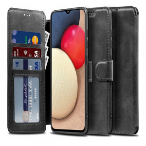 Samsung Galaxy A02s Tech-Protect Wallet Case - Black MS000470