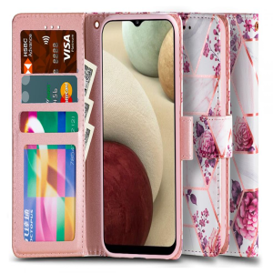 Samsung Galaxy A12 Tech-Protect Wallet Case - Floral Rose MS000679