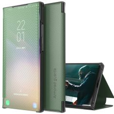 ToughJAK Reinforced Carbon Fiber Samsung Galaxy S22 Plus Leather Case - Green MS001062