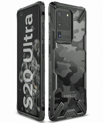 Samsung Galaxy S20 Ultra Ringke Fusion X Camo Case - Black